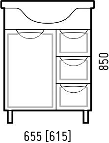 Тумба под раковину Corozo Монро SD-00000993 65 см