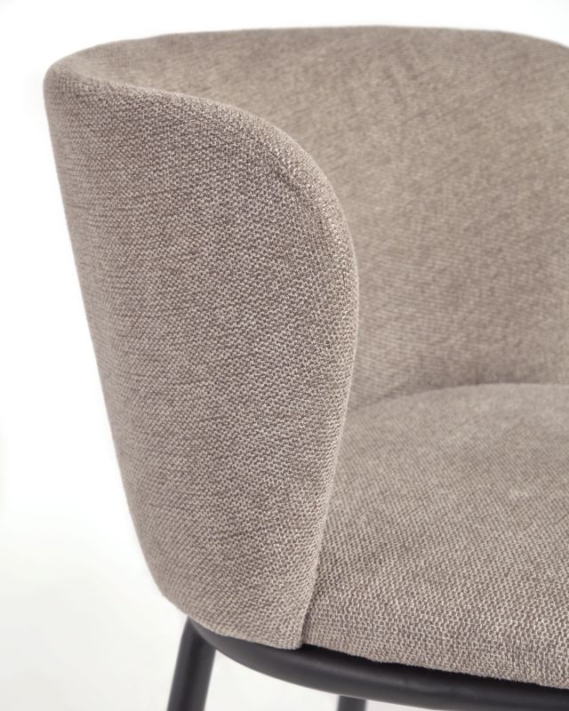 Полубарный стул из коричневой синели 65 см Ciselia  La Forma (ex Julia Grup) BD-2607566