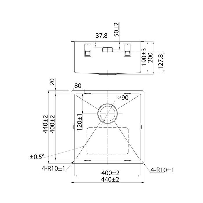 Кухонная мойка Iddis Edifice EDI44G0i77 графит