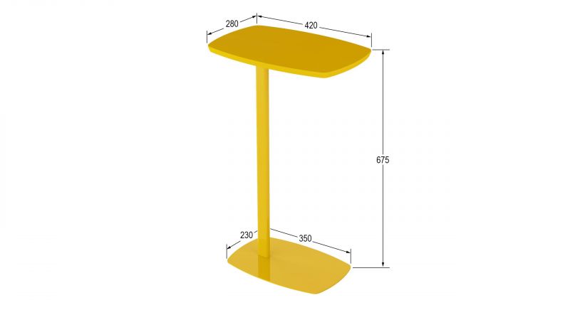 Стол придиванный "ДЕЙ колор" BD-2835487, желтый