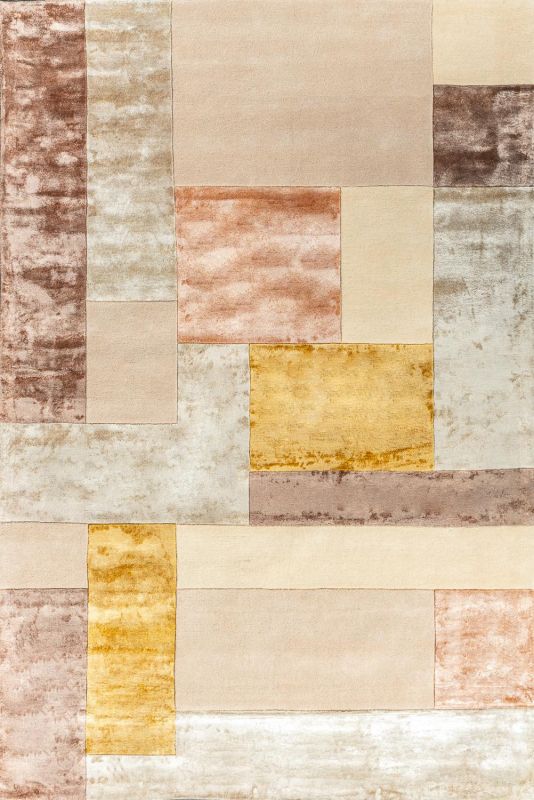 Индийский ковер из шерсти и арт-шёлка Carpet «RIVIERA» MONDRIAN-02-BEIGE-GOLD 290 x 390 см фото 1