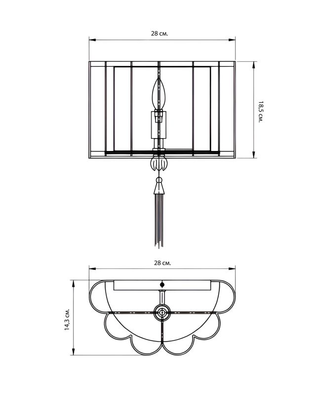 Бра с зеленой кисточкой LH Mirror Home Тампа BD-3069720 фото 3