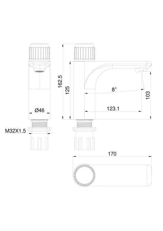 Смеситель для раковины WONZON & WOGHAND WW-A40412-MB Черный фото 2