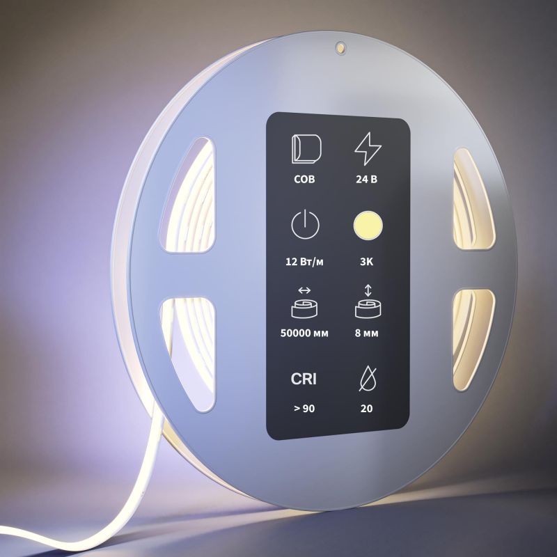 Светодиодная лента Maytoni COB светодиодная лента LED 3000К(теплый) 12W 201221 фото 3