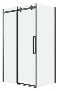 Душевой уголок Grossman Classic 120.K33.04.1680.21.00, 160х80 см, профиль черный матовый, стекло прозрачное