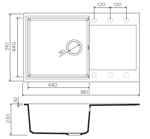 Кухонная мойка Omoikiri Daisen 86-BE 4993694 ваниль