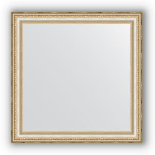 Зеркало в багетной раме 65х65 Evoform DEFENITE BY 0782 золотые бусы на серебре