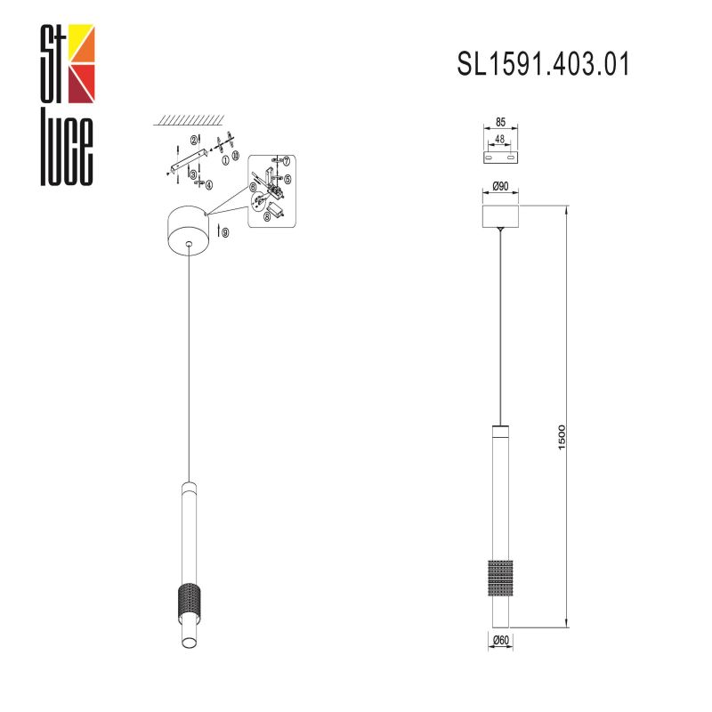 Светильник подвесной ST Luce BALLITO SL1591.403.01 фото 10