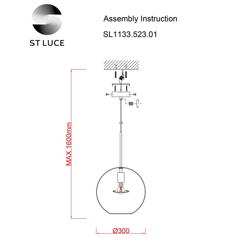 Подвесной светильник ST-Luce BOPONE SL1133.523.01