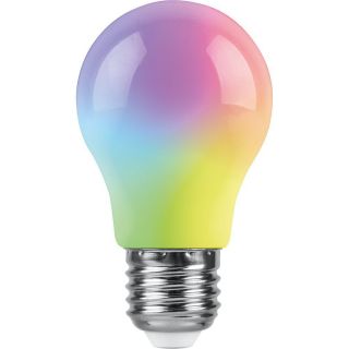 Лампа светодиодная Feron 3W E27 RGB матовый плавная сменая цвета 38118