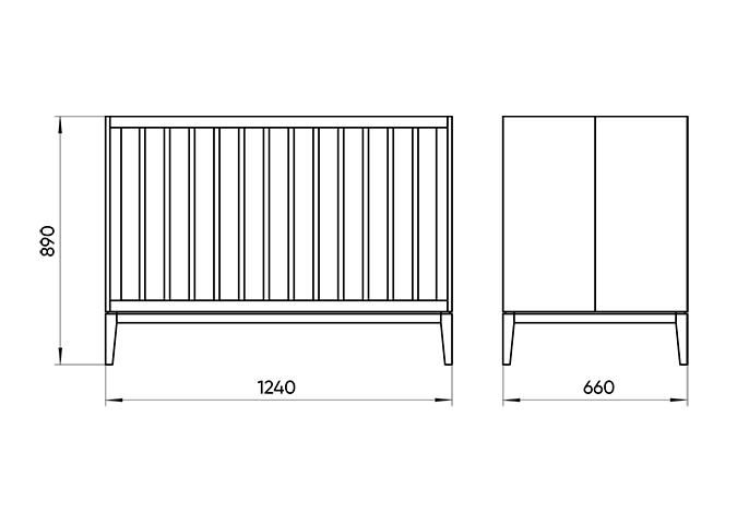 Кроватка Ellipsefurniture Fjord (графит) FJ010102050101