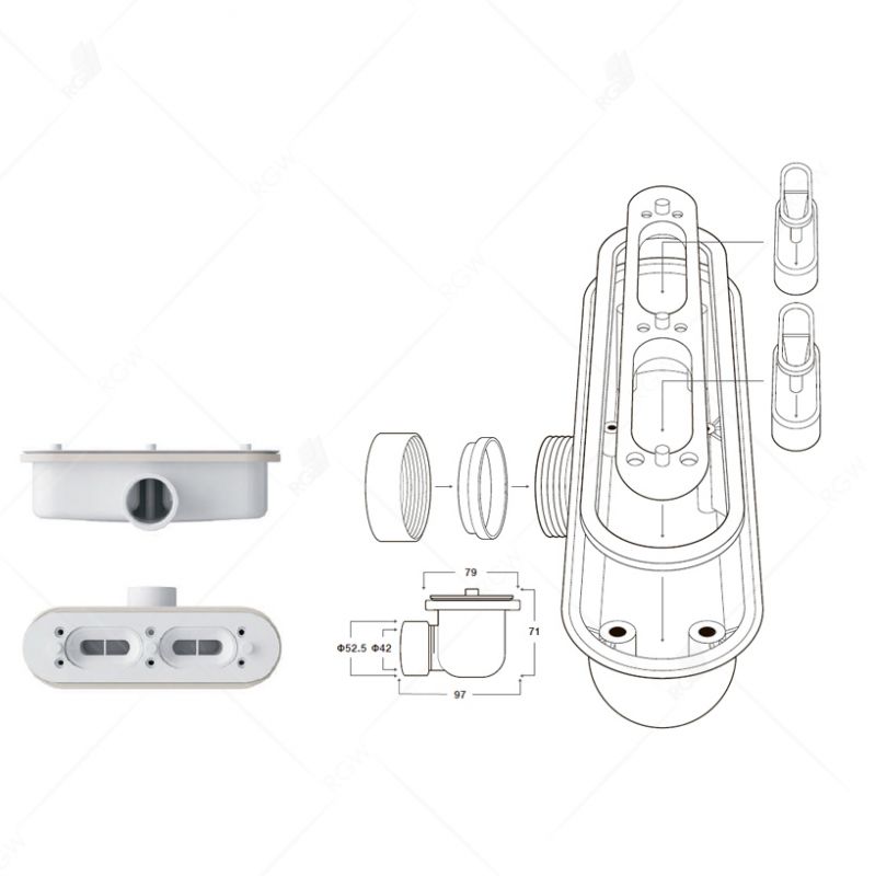 Душевой поддон RGW STL 14212710-01 100х70 см