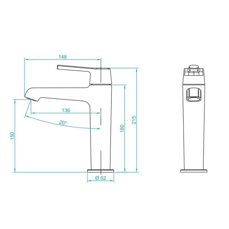 Смеситель на раковину RGW Shower Panels SP-301 фото 3