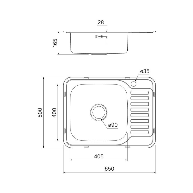 Кухонная мойка Iddis Basic BAS65PLi77