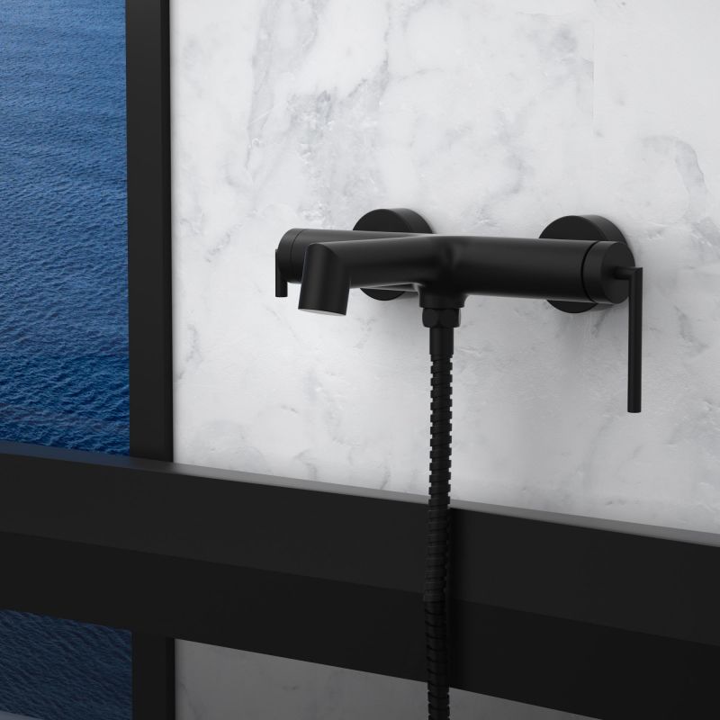 Смеситель для ванны и душа BelBagno ACQUA ACQUA-VASM-NERO фото 3