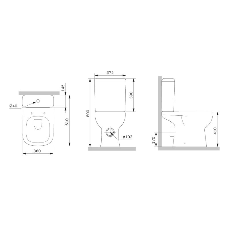 Унитаз-компакт с микролифтом AM.PM Sunny C85C8601SC