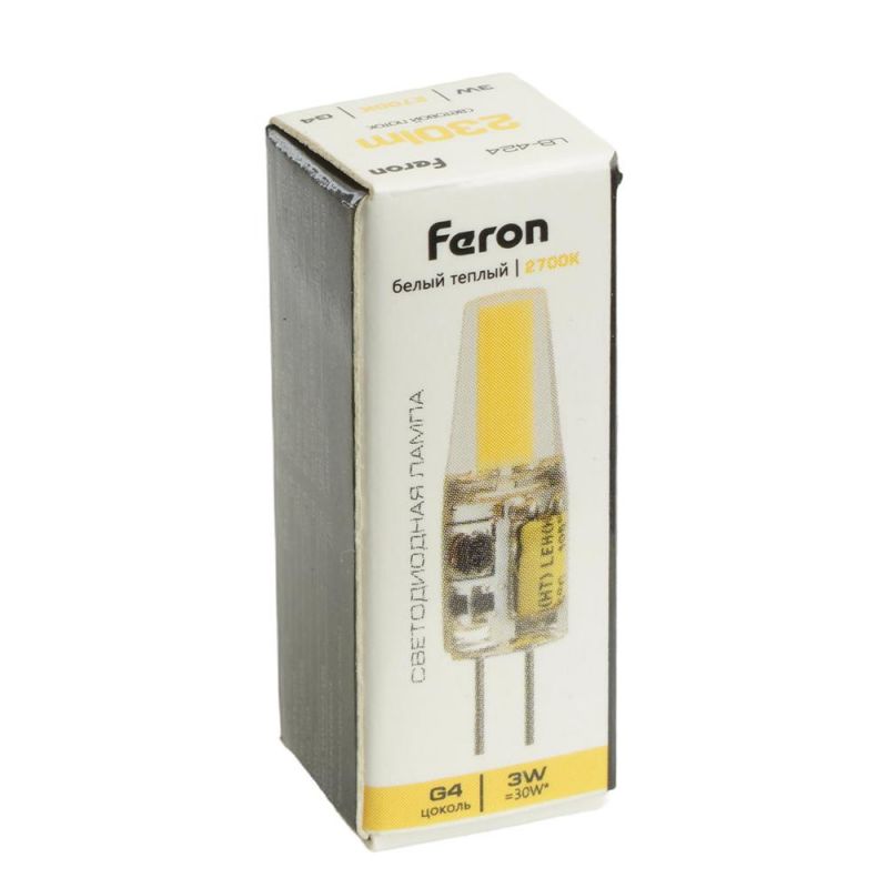 Лампа светодиодная Feron LB-424 G4 3W 12V 2700K 51170 фото 5