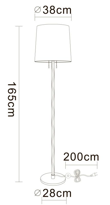 Торшер Arte Lamp WASAT A4048PN-1CC