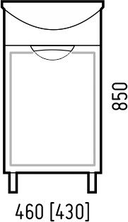 Тумба под раковину Corozo Монро SD-00000784 45 см