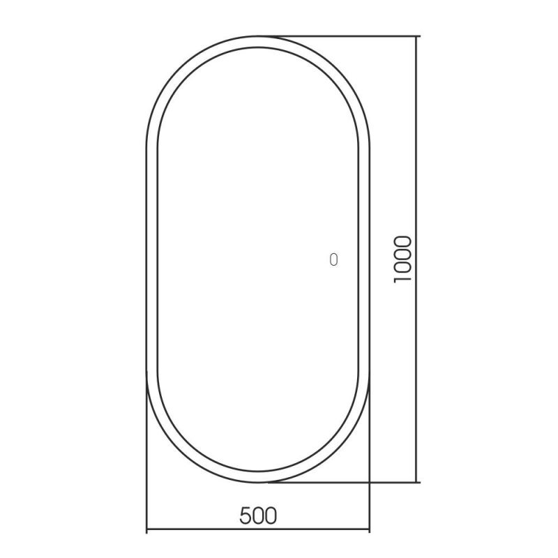 Зеркало ABBER Kontur AG6303S-1.0, 50х100 см, с подсветкой