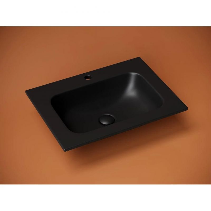 Раковина-столешница мебельная Ceramica Nova Grace CN7011MB черный матовый (для комплекта) фото 2