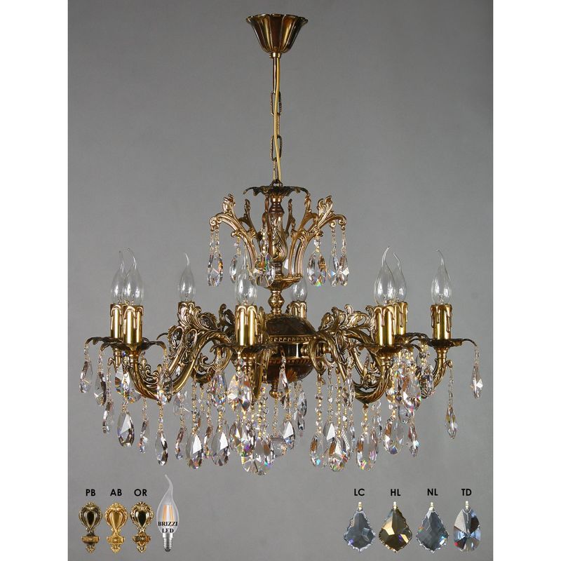 Подвесная люстра Ambiente granada 4W E14 2118/8 PB Tear drop фото 1