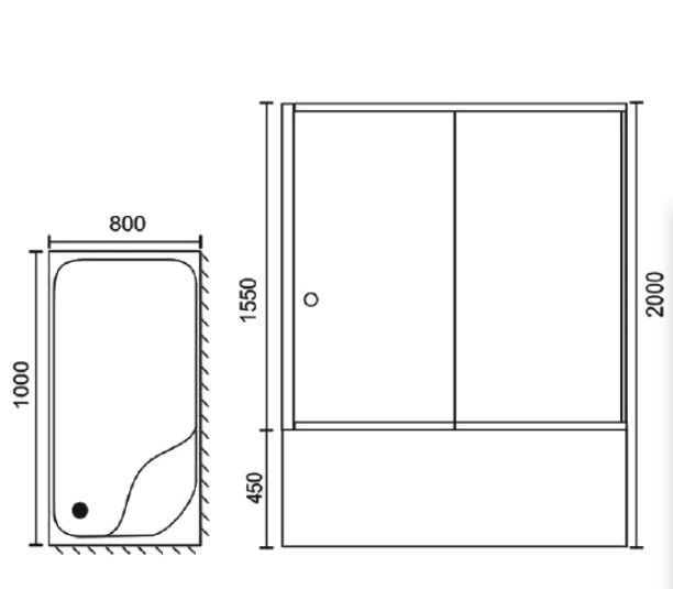 Душевой уголок Royal Bath RB8100BP-C-CH-R с поддоном