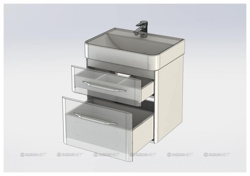 Тумба с раковиной Aquanet Виченца 60 белый 00212665