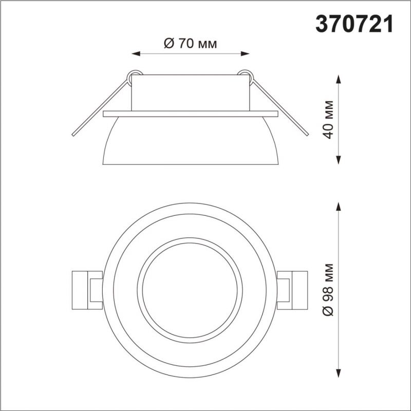 Встраиваемый светильник Novotech LIRIO 370721 фото 2