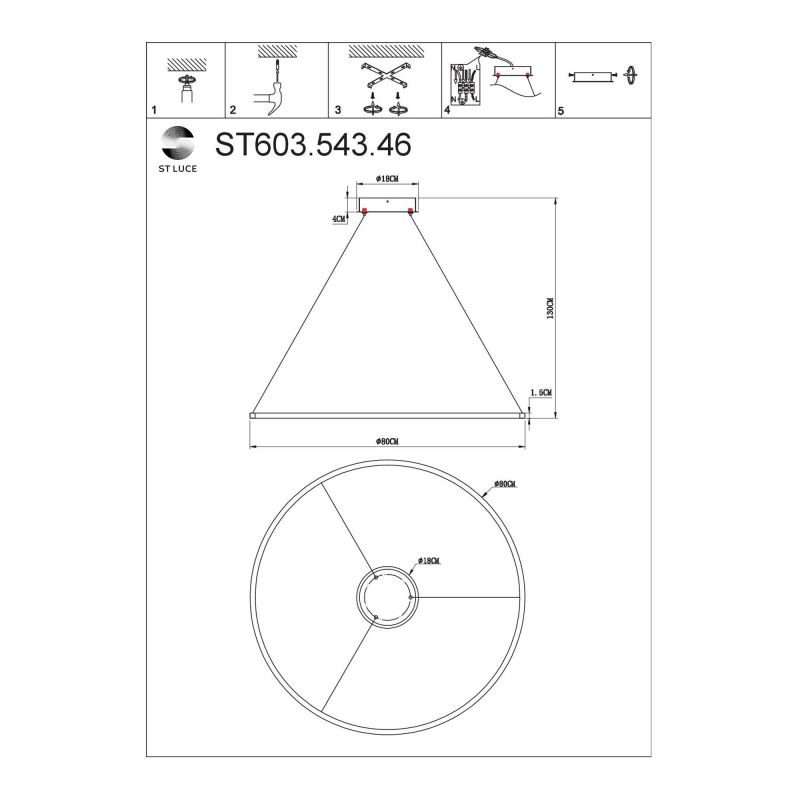 Подвесной светильник ST Luce ST603 IN ST603.543.46