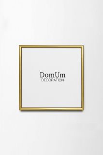 Золотая глянцевая рамка из алюминия ROUNDED'9 Domum Decoration BD-2062204 21х21