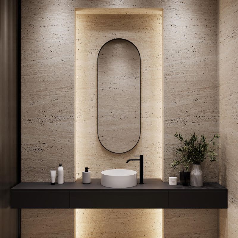 Настенное зеркало в раме GENGLASS NOLVIS M BD-2138084 чёрное фото 5