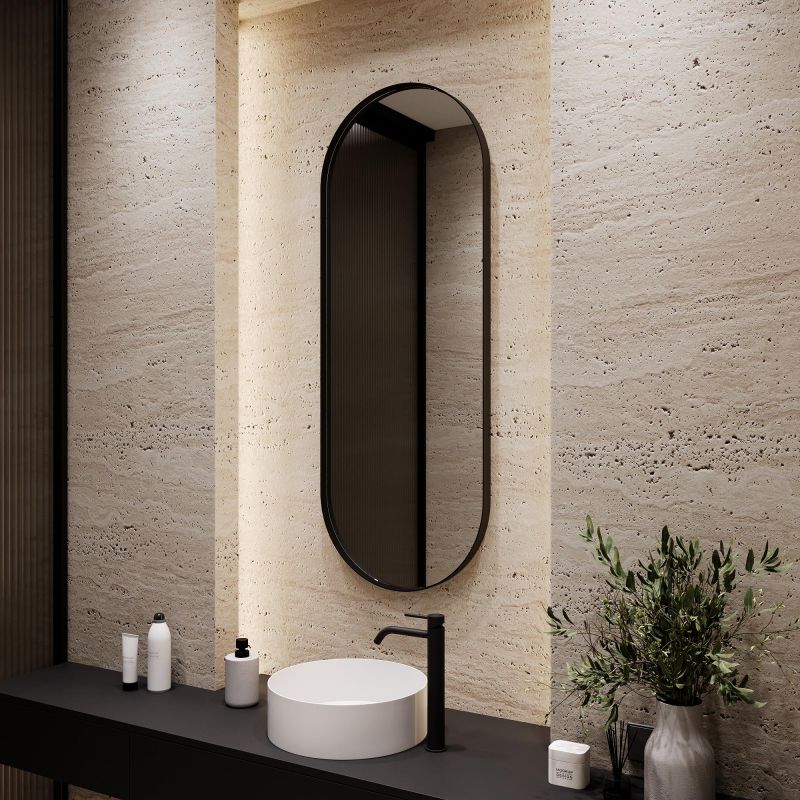 Настенное зеркало в раме GENGLASS NOLVIS M BD-2138084 чёрное фото 6