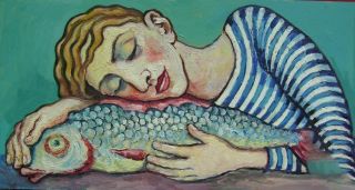 Картина "Свидание с рыбой" Ягужинская Анна
