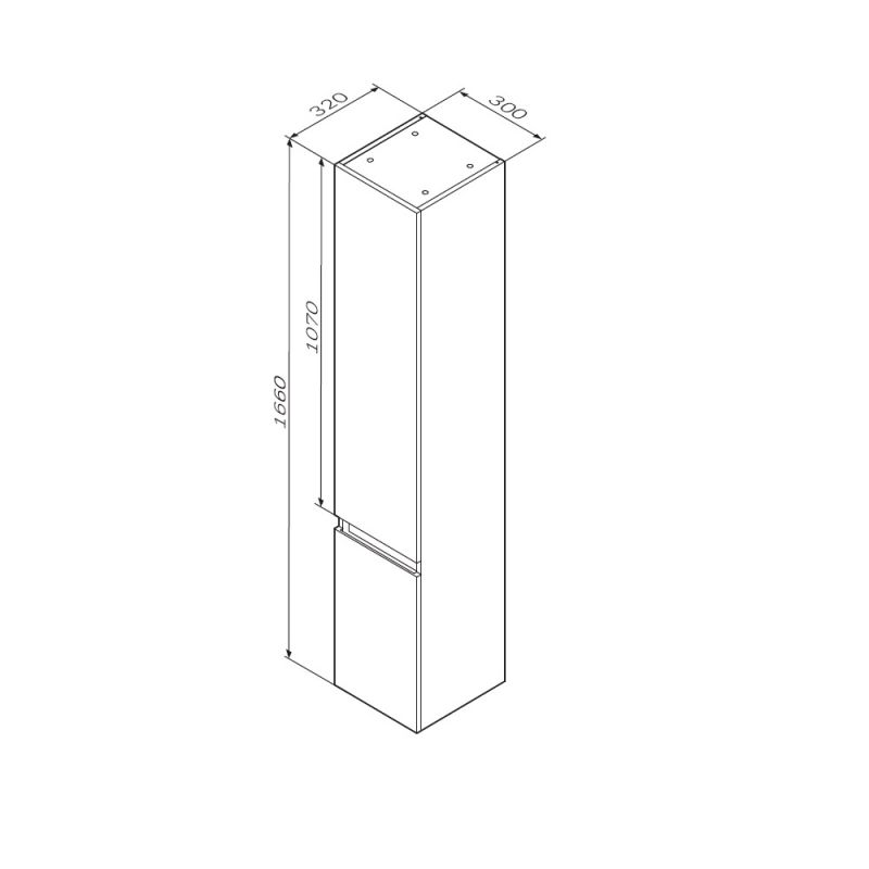 Пенал подвесной AM.PM X-Joy M85ACHR0306BM R 30 см., черный