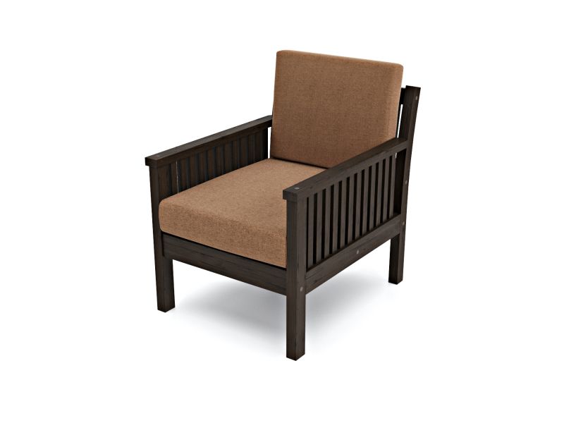 Кресло ARSKO Норман венге коричневая рогожка BD-2557157