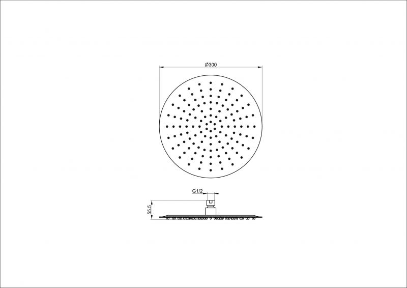 Тропическая лейка для душа WONZON & WOGHAND WW-88DP04-BG Золото фото 2