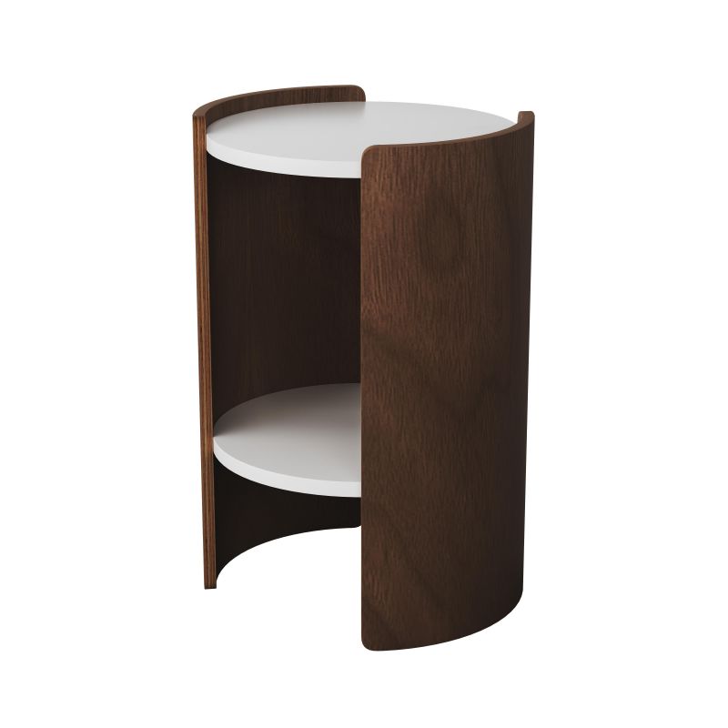 Столик Ellipsefurniture Lagom D 43 см высота 64 см (белый, орех) LG010301570301 фото 1