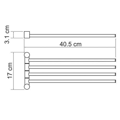 Держатель полотенец WasserKRAFT K-1034