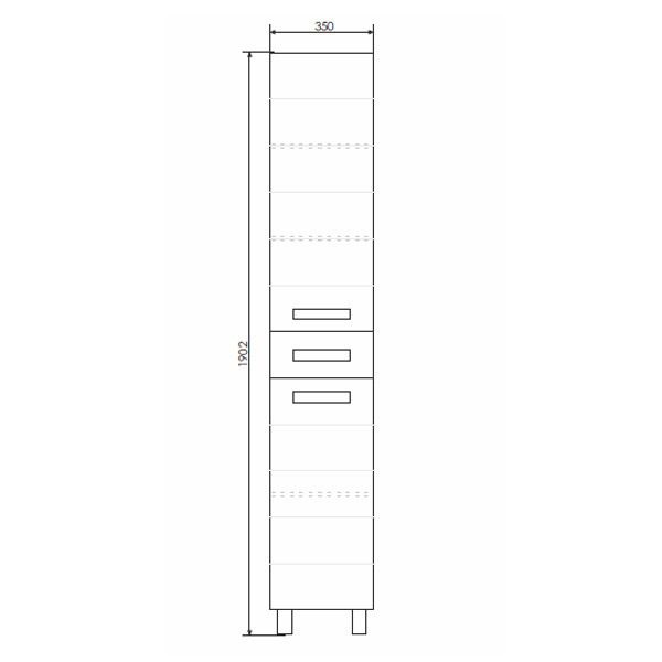 Шкаф-колонна Модена-35 Comforty 00-00001645