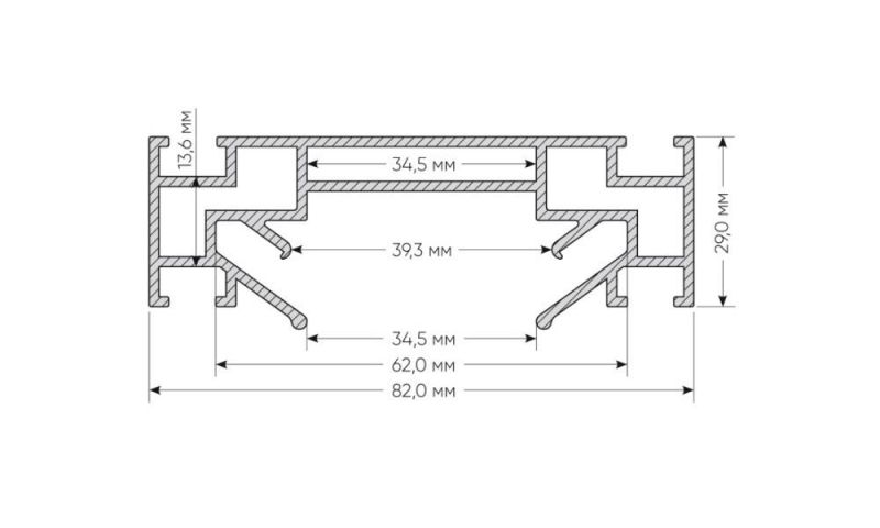 Закладной профиль Denkirs TR3000 TR3030-AL