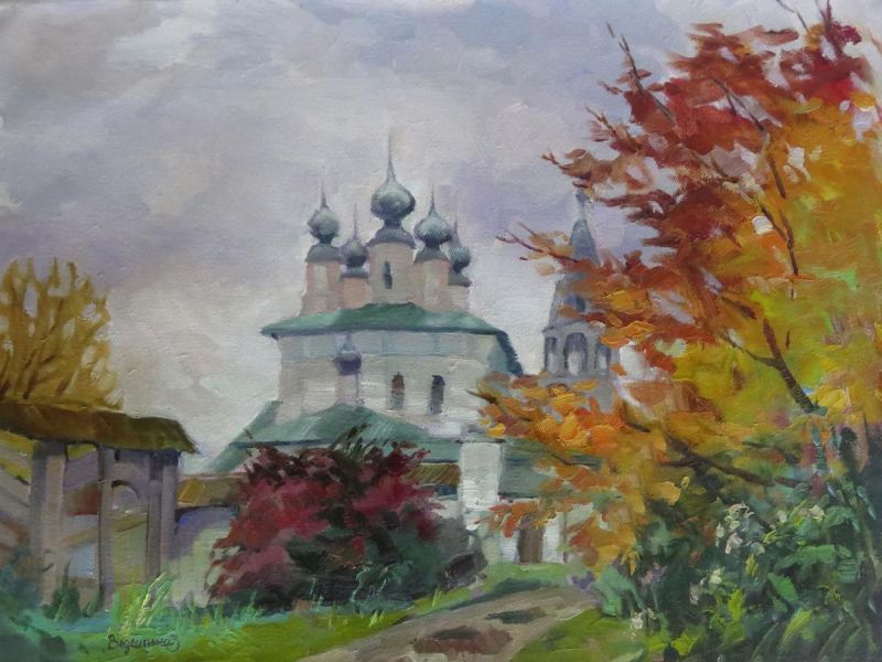 Картина "Суздаль. Вид на Александровский монастырь" Ведешина Зинаида