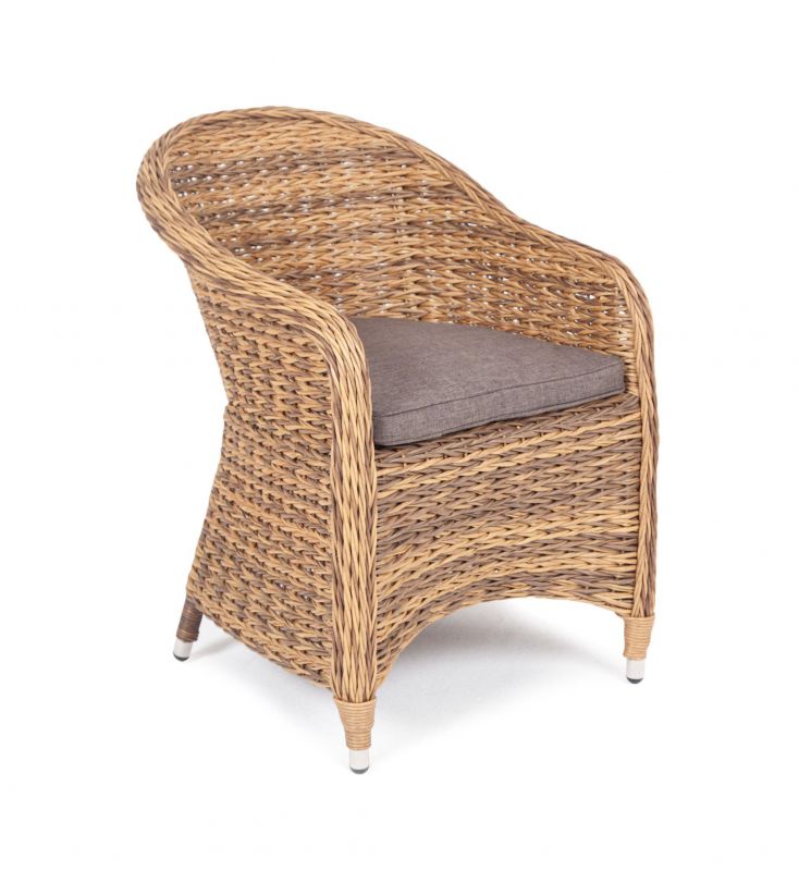 Плетеное кресло из искусственного ротанга (гиацинт), цвет соломенный Равенна 4sis BD-2591973