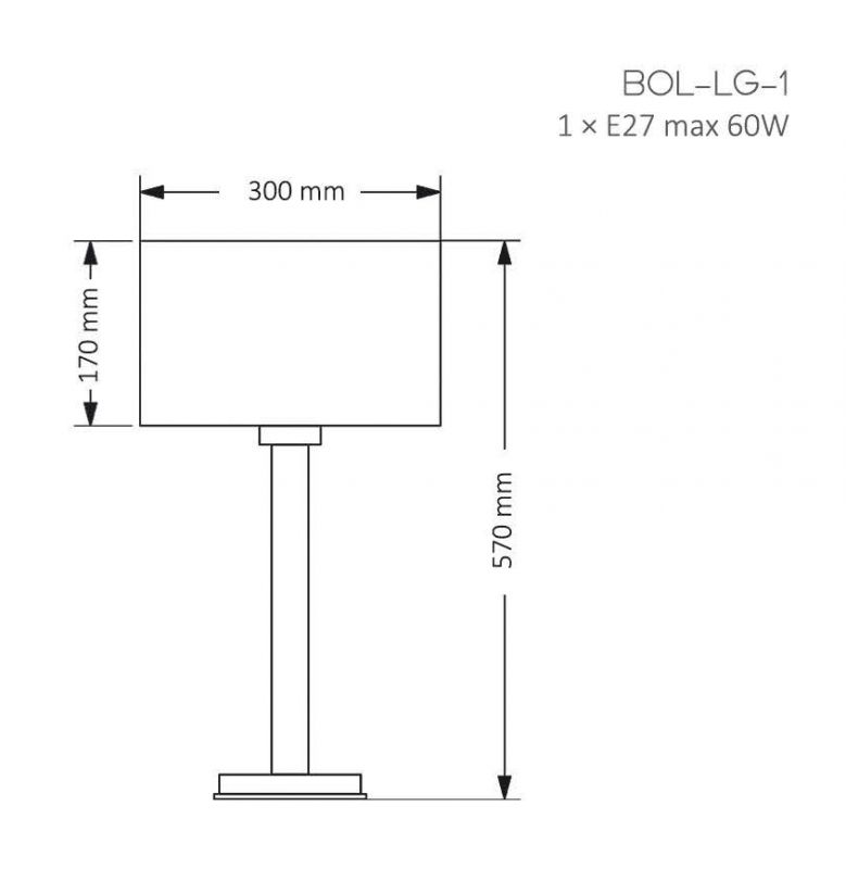 Настольная лампа Kutek Mood Bolt BOL-LG-1 (N)