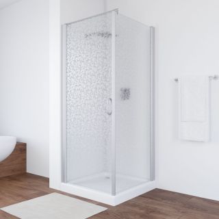 Душевой уголок Vegas Glass EP-Fis 90 07 R03 R, 90х90 см, профиль хром, стекло с узором