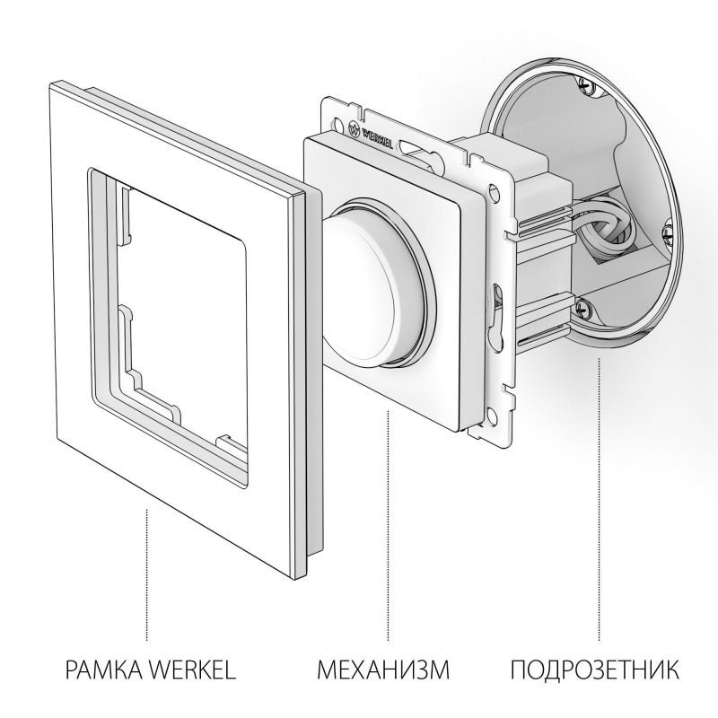 Диммер (cеребряный рифленый) Werkel W1142009 фото 3
