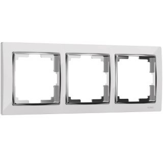 Рамка на 3 поста (белый/хром) Werkel W0031901