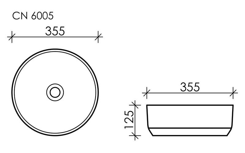 Раковина-чаша круглая Ceramica Nova ElementCN6005 Ø36