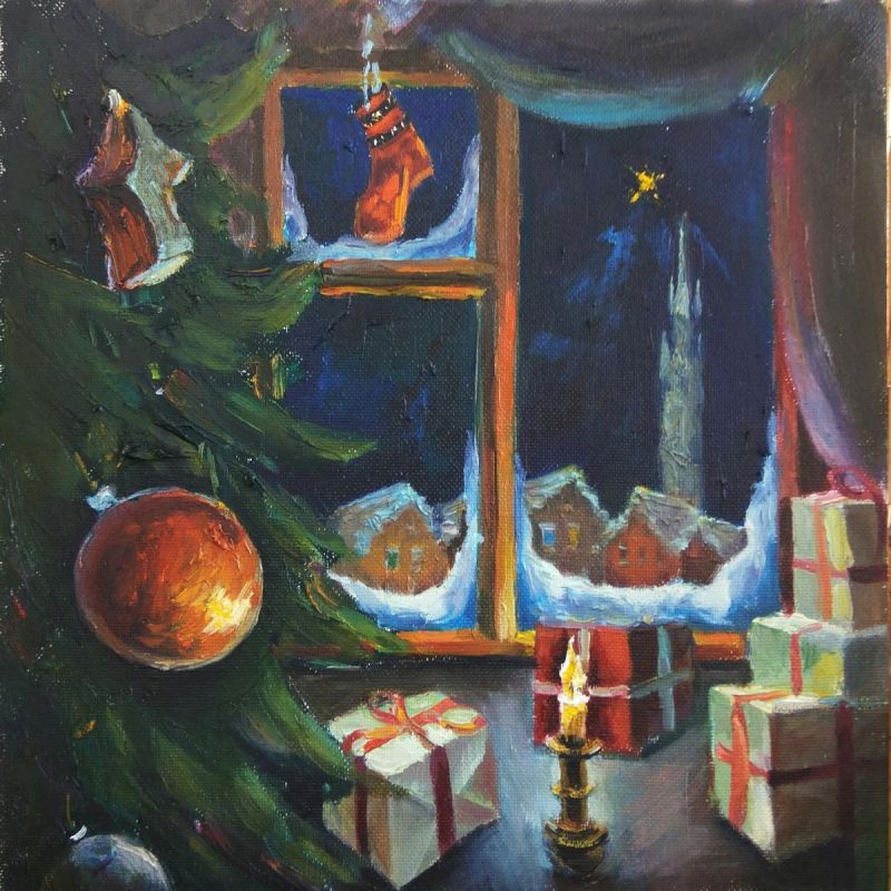 Картина "Рождество" Нина Силаева