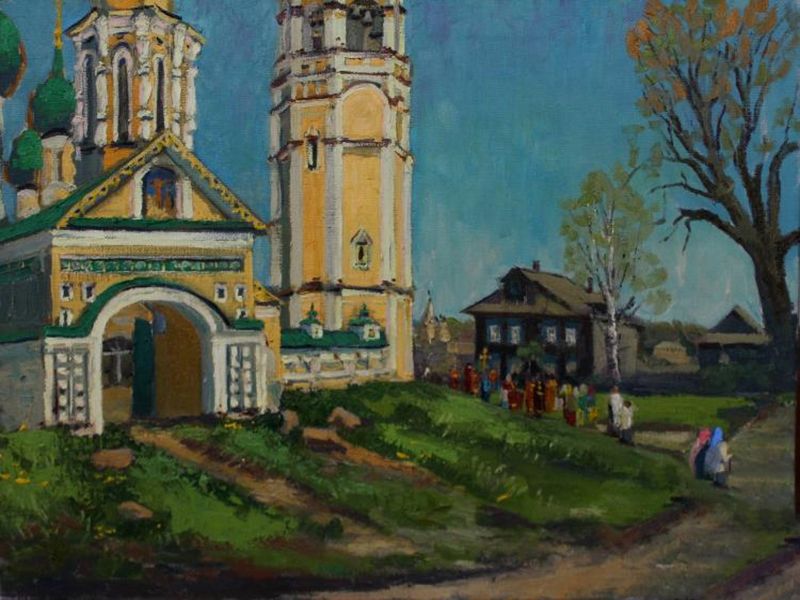 Картина "Крестный ход" Аркадий Поляков